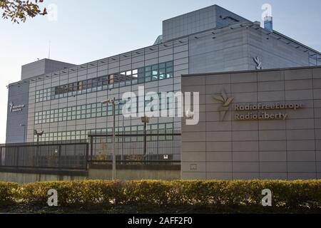 Prague, Czech Republic - September 16, 2018: Headquarter of Radio Free  Europe / Radio Liberty in Czech capital. Radio Free Europe / Radio Liberty  broa Stock Photo - Alamy