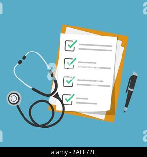 Flat Icon of stethoscope. Isolated on white background. Modern vector illustration Stock Vector
