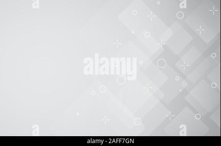 Abstract white and gray hexagonal design of decoration background. Use for ad, poster, artwork, template design. Stock Vector