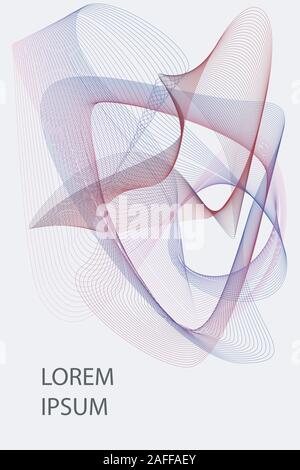 Abstract lines and waves. Different colors. Stock Vector