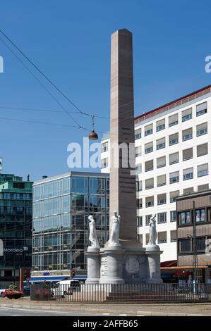 Peasant Reform Monument in Copenhagen, Denmark Stock Photo