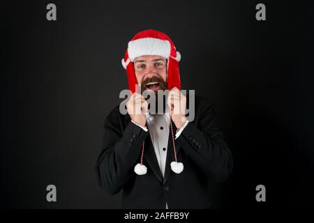 Santa hat with ear hot sale flaps