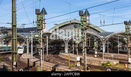 Central station, Cologne, North Rhine-Westphalia, Germany, Europe Stock Photo