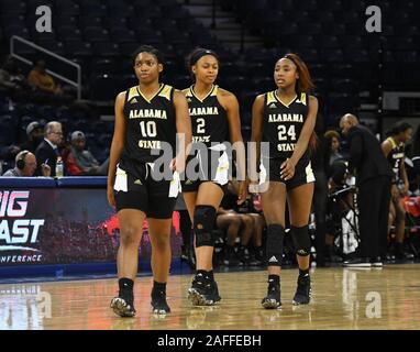 Chicago, Illinois, USA. 14th Dec, 2019. Alabama state players walking up the court during the non-conference NCAA game between DePaul vs Alabama State at Wintrust Area in Chicago, Illinois. Dean Reid/CSM/Alamy Live News Stock Photo