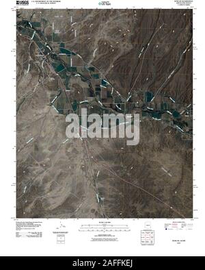 USGS TOPO Map New Mexico AZ Duncan 20100924 TM Restoration Stock Photo