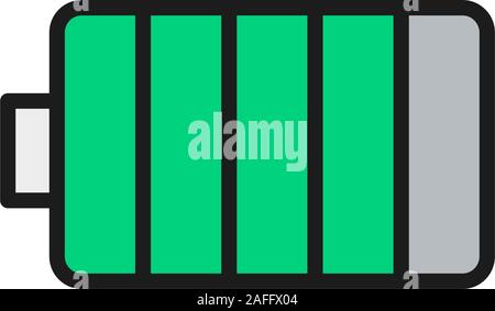 Electricity accumulator battery color line icon. Isolated on white background Stock Vector