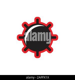 shine cog wheel symbol decoration logo Stock Vector