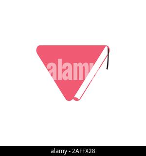 triangle book simple design education vector Stock Vector