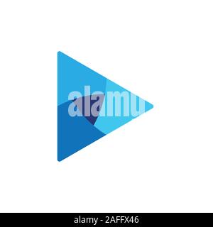 triangle paper fold 3d logo vector Stock Vector