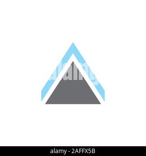 triangle arrow up simple geometric arrow logo Stock Vector