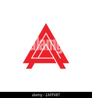abstract linked triangle arrow geometric logo vector Stock Vector