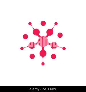 linked dots star modern technology logo vector Stock Vector