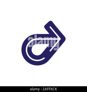 letter c rotation arrow pointer symbol logo vector Stock Vector