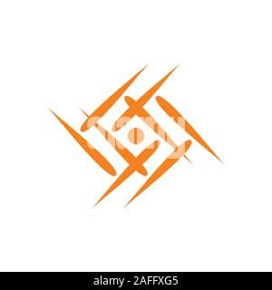 motion objects square movement logo vector Stock Vector