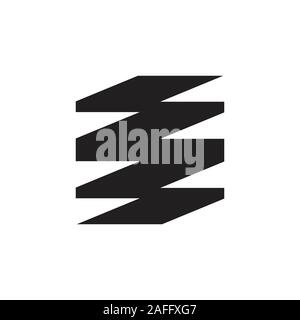 zigzag abstract design logo vector Stock Vector