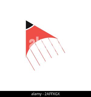 arrow fast pencil education logo vector Stock Vector