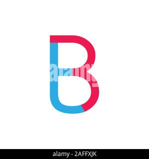 letter tb simple linked geometric logo vector Stock Vector