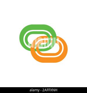 chain object linked geometric design vector Stock Vector