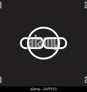 simple circle chain logo vector Stock Vector