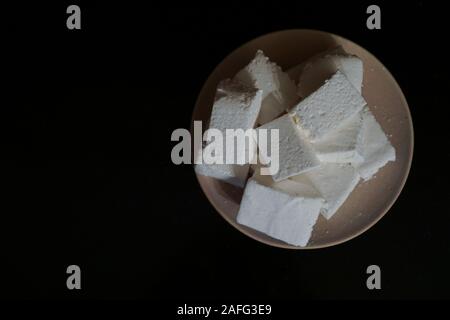 Marshmallows on a plate Stock Photo