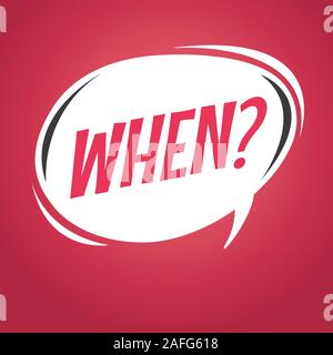 When cartoon speech bubble. Stock Vector