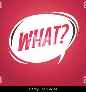 What cartoon speech bubble. Stock Vector