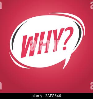 Why cartoon speech bubble. Stock Vector