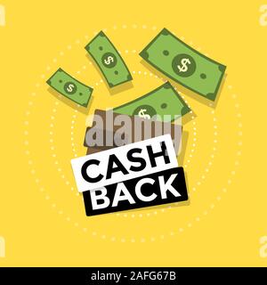 Cash Back Vector Sticker, Tag, Banner, Label, Sign Or Ribbon Realistic ...