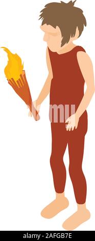 Application fire icon, isometric style Stock Vector