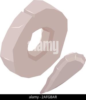 Wheel invention icon, isometric style Stock Vector