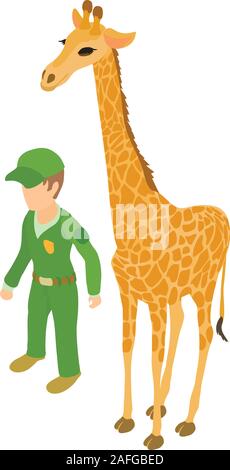 Zoo icon, isometric style Stock Vector