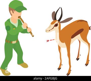 Veterinary assistance icon, isometric style Stock Vector
