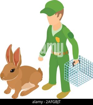 Transporting animal icon, isometric style Stock Vector
