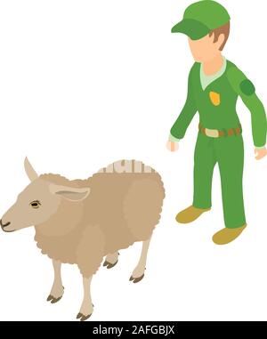 Veterinary care icon, isometric style Stock Vector