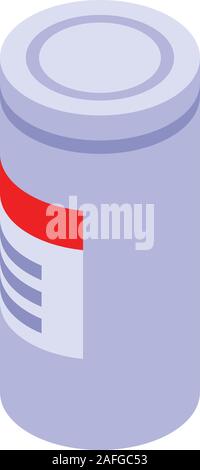 Capsule jar icon, isometric style Stock Vector