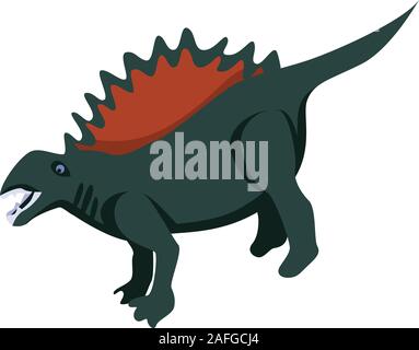 Museum dinosaur icon, isometric style Stock Vector