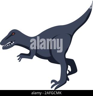Black dinosaur icon, isometric style Stock Vector