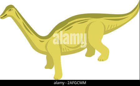 Herbivorous dino icon, isometric style Stock Vector