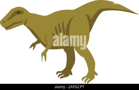 Predator green dino icon, isometric style Stock Vector