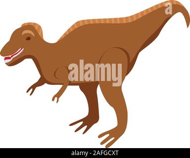 Carnivore dinosaur icon, isometric style Stock Vector