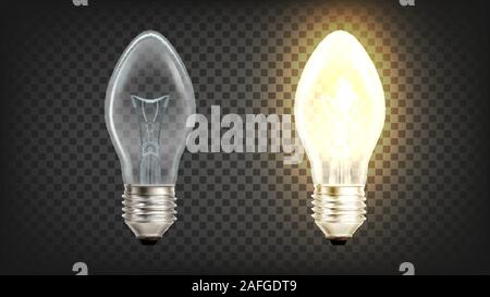 Electrical Glowing Incandescent Light Globe Vector Stock Vector