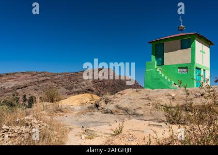 The rocky church of Wukro Cherkos in Ethiopia Stock Photo