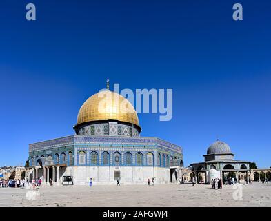 Jerusalem Israel. Dome of the rock mosque at Temple Mount