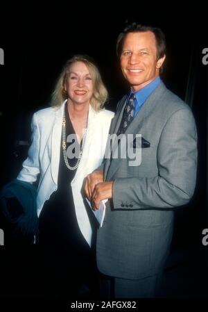 Beverly Hills, California, USA 4h April 1995 Actor Michael York and wife Pat York attend the 40th Anniversary Screening of 'Doctor Zhivago' on April 4, 1995 at Samuel Goldwyn Theatre in Beverly Hills, California, USA. Photo by Barry King/Alamy Stock Photo Stock Photo