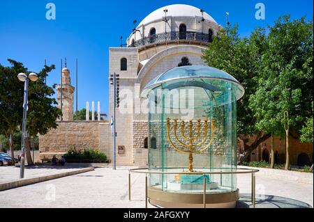 Jerusalem Israel. The Hurva Synagogue, also known as Hurvat Rabbi Yehudah he-Hasid Stock Photo