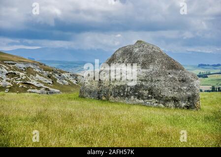 Area known as elephant rocks in the Waitaki Basin near Oamaru in New Zealand Stock Photo