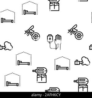Malaria Illness Dengue Seamless Pattern Vector Stock Vector