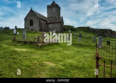 St Clement's Church, Rodel, Isle of Harris, Outer Hebrides, Scotland Stock Photo