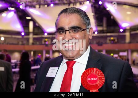 Pictured MP Tahir Ali after winning the Hall Green Birmingham seat at the 2019 general election. Tahir replaced Roger Godsiff as the Labour candidate. Stock Photo