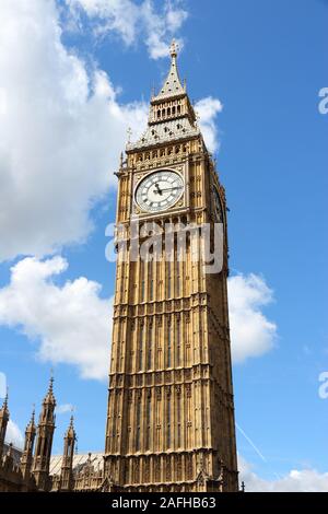 Big Ben clock tower in London. English landmark. Stock Photo